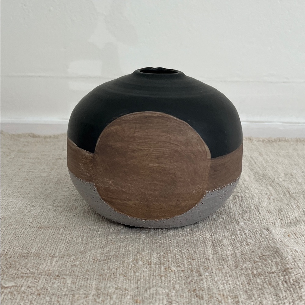 Modern Black and Brown Decorative Ceramic Vase